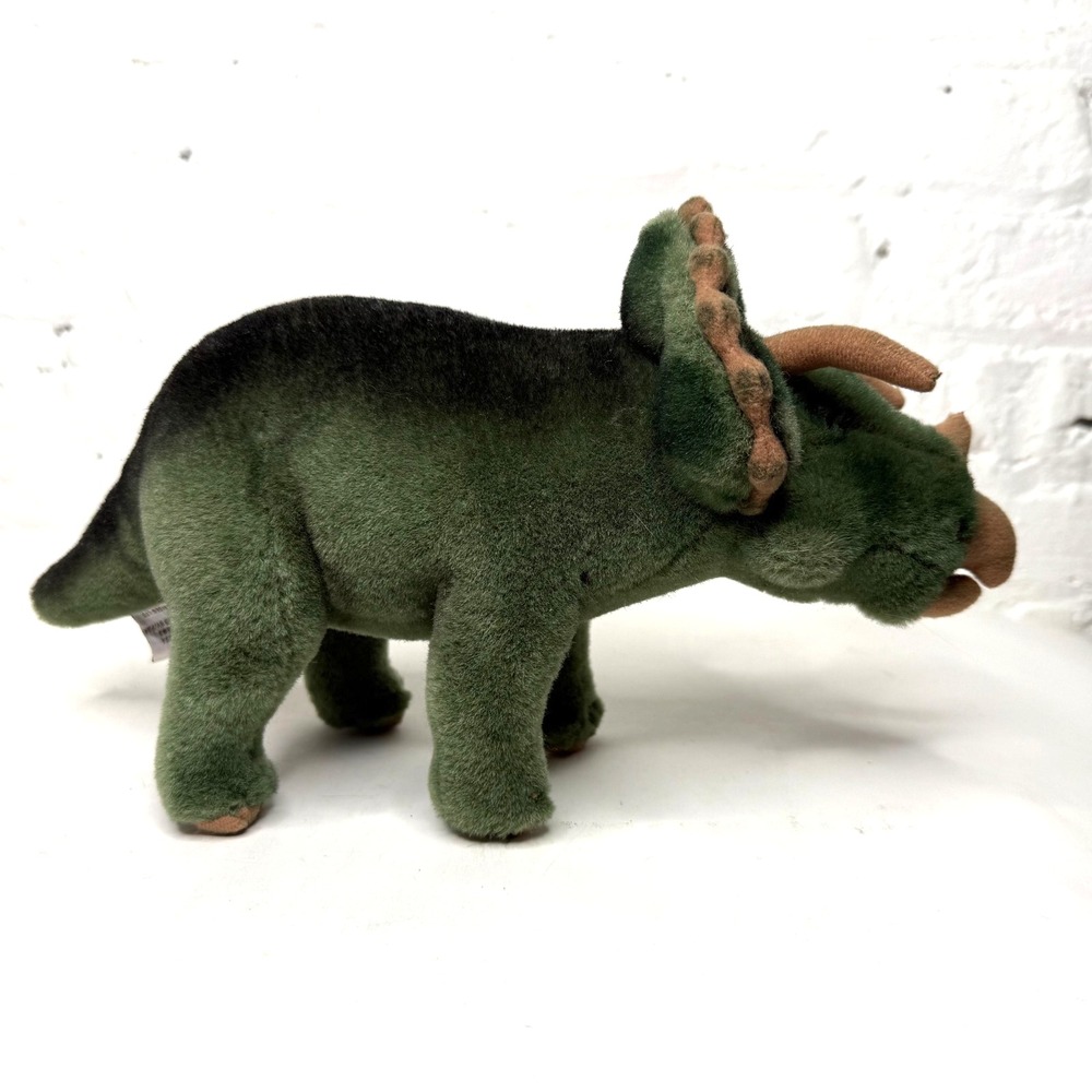 Vintage Gund Plush Triceratops Dinosaur Stuffed Animal Vintage - Picture 2 of 3